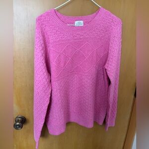 St. John's Bay Vibrant Pink Textured Sweater